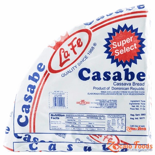 Imported cassava bread.  Casabe. Natural, imported.   11 oz